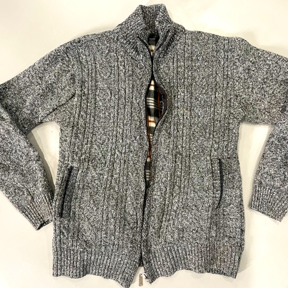 Cozy Cable Knit Men’s Sweater with Fleece Lining - Picture 7 of 7